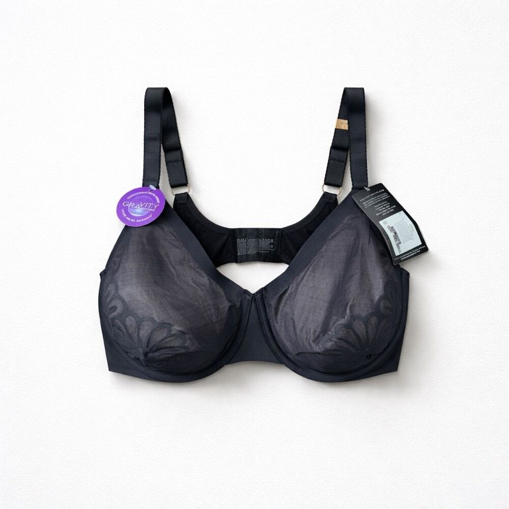 Bali Lift Non Padded Bra Black/Nude Sz 38DD NWT